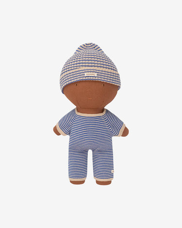 Gommu Thin Stripes Long One-Piece Light Cream/Blue